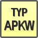 Piktogram - Typ: APKW